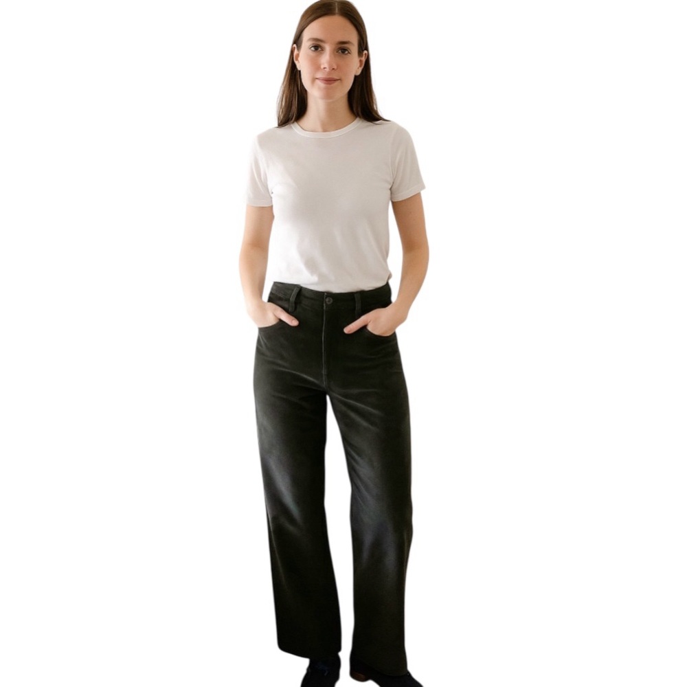 Vtg C'est Duo Green Sz 8 80's Indie Soft Stretch Velvet Boho Cabincore Pants